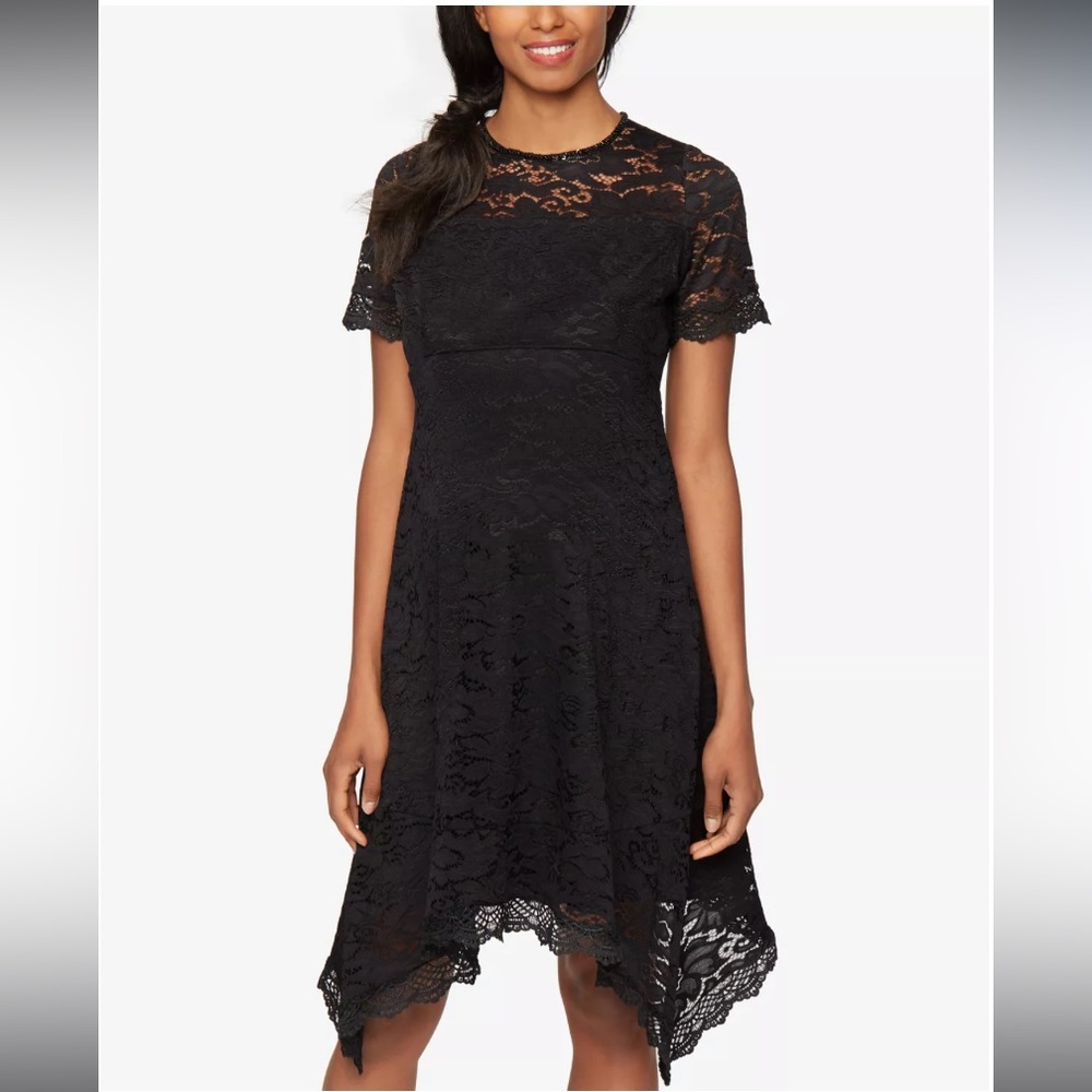 A Pea in the Pod Women's‎ Black Maternity Lace Dress Brand New Size Sm Bow